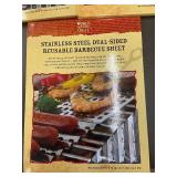World Grill Stainless Steel Dual-Sided Reusable Barbecue Sheet - 18 x 12 in - 3 Pack