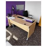 Wood Office Desk With Chair