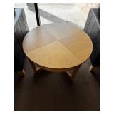 Round Wood Pedestal Table