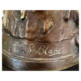 LR - Antique Maurice Se Blanc Bronze Bust Desdémone / Maurice Leblanc, Desdémone