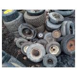 Large assortment of pneumatic tires
