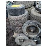Large assortment of pneumatic tires