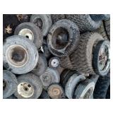 Large assortment of pneumatic tires