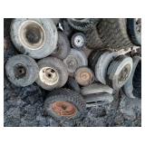 Large assortment of pneumatic tires