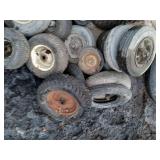 Large assortment of pneumatic tires