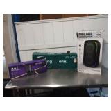 TV mount, microphone, Bluetooth speaker