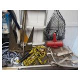Boating related, anchors, ski ropes, ladder, more