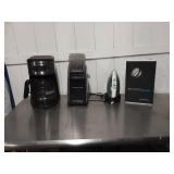 Coffee Pot, Popcorn Maker, Iron, and Wonder Lint