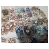 Assortment of oval glass beads for crafting