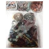 Misc rock/ stone beads & 2 Gemstone Eggs