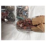 Misc rock/ stone beads & 2 Gemstone Eggs