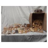 Box of wood crafting supplies