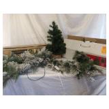 Christmas garland and trees