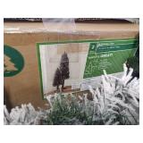 Christmas garland and trees