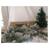 Christmas garland and trees