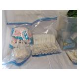 Assorted soaps, wipes, floss and more