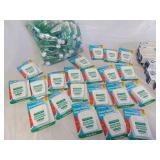 Floss, mouthwash, tooth paste