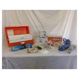 Misc box of ropes lightbulbs and more