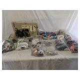 Sewing machine and assorted beads