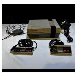Nintendo NES original with two controllers & cords