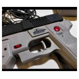 Vintage 90s PlayStation Console with controllers & light gun