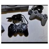 Vintage 90s PlayStation Console with controllers & light gun