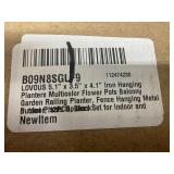 Set of 9 Metal Bucket Planters for Railings or Fences-