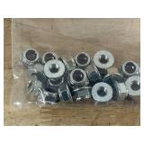 Lot of 40- Hex Flange Locking Nuts- 1/4 - 20
