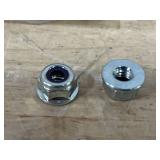 Lot of 40- Hex Flange Locking Nuts- 1/4 - 20