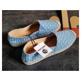 New Minnetonka Moccasins Light Blue Pam Slip Ons Women