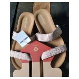 New Minnetonka Moccasin Sand Medina Print Sandals Women