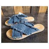 New Minnetonka Moccasin Blue Denim Women