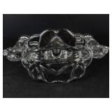 Fostoria Clear Glass Triple Candelabra Candlestick Holder