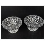 Crystal-Glass Candle Holders Set of 4 (2 Small, 2 Tall)
