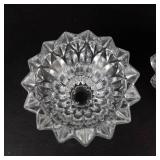 Crystal-Glass Candle Holders Set of 4 (2 Small, 2 Tall)