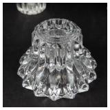 Crystal-Glass Candle Holders Set of 4 (2 Small, 2 Tall)