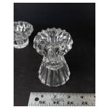 Crystal-Glass Candle Holders Set of 4 (2 Small, 2 Tall)