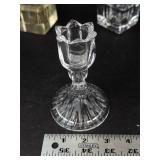 Glass Candle Holders Set - 3 Pieces