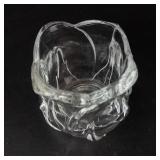 Clear Glass Candle Holders - 3 Unique, Non-Matching Pieces