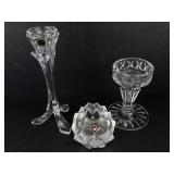 Orrefors Nimbus Votive Candle Holder - Bandol Lead Crystal - Block Crystal Candlestick
