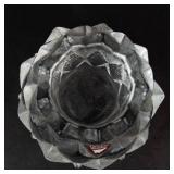 Orrefors Nimbus Votive Candle Holder - Bandol Lead Crystal - Block Crystal Candlestick