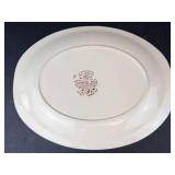 Longaberger Paprika Oval Baking Dish (ACO) & Johnson Bros Fruit Sampler Old Granite Oval Platter