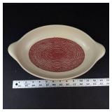 Longaberger Paprika Oval Baking Dish (ACO) & Johnson Bros Fruit Sampler Old Granite Oval Platter