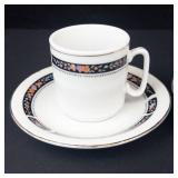 Remington Fine China Demitasse Cups & Saucers - Red Sea - 4-Piece Set