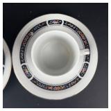 Remington Fine China Demitasse Cups & Saucers - Red Sea - 4-Piece Set