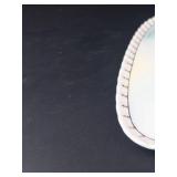 Floral Oval Porcelain Tray - Pink Flower Accent