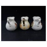 Vintage Porcelain Miniature Pitcher Set - 3-Piece Bird & Pheasant Motifs