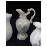 Enesco Precious Moments My Deer Friend Miniature Pitcher - 2 Vintage Floral Pitchers (Japan-made)