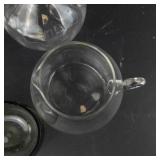 Clear Glassware Set - 5-Piece Cruet, Tinted Bowl, Creamer, Pear-Shaped Sugar Bowl & Pitcher