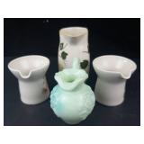 Rivera Caribe Pitcher & Creamer - Avon Jadeite Milk Glass Pitcher - Blue Ridge Betty Creamer